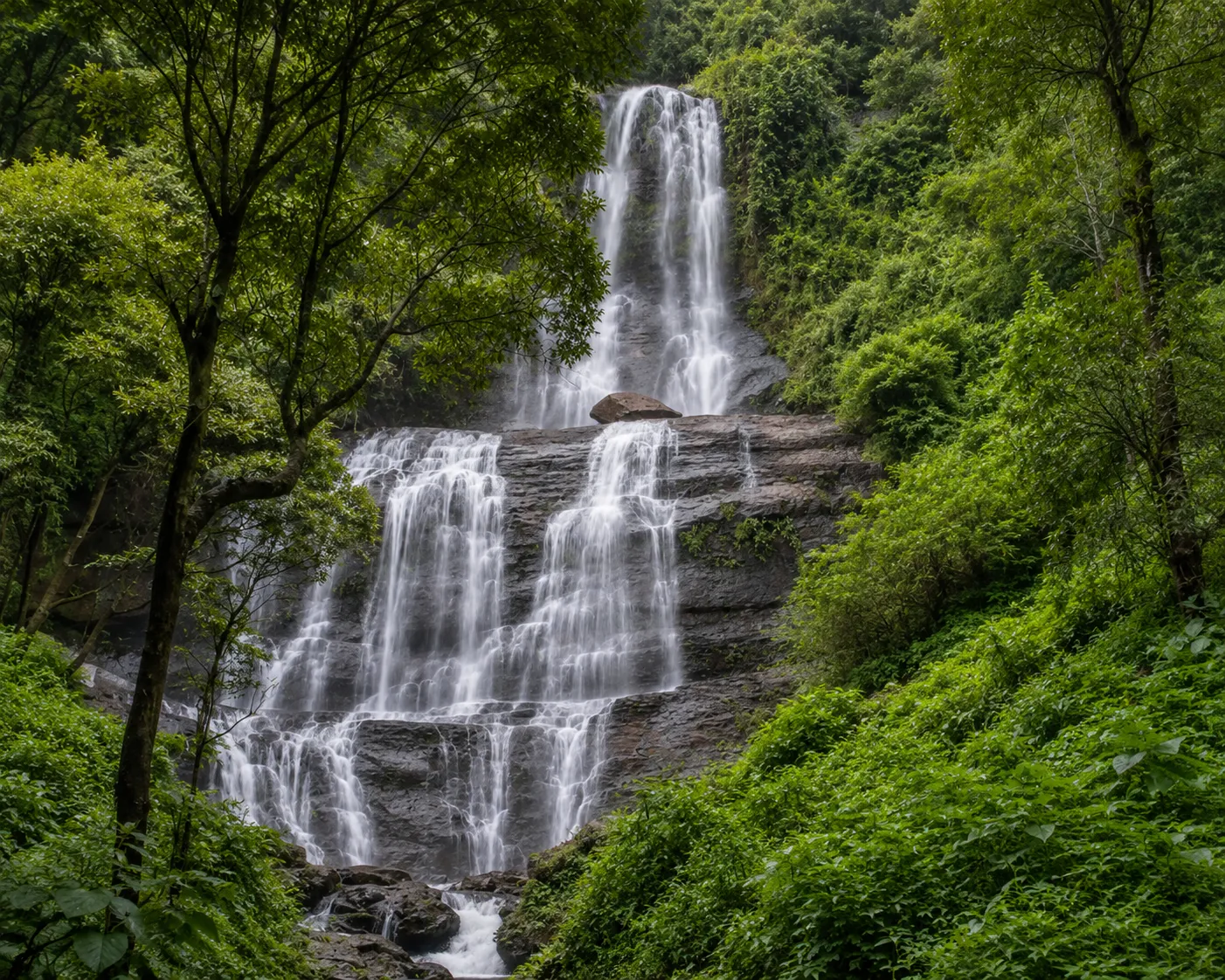 Jhari Falls also called Buttermilk Falls - popular waterfall