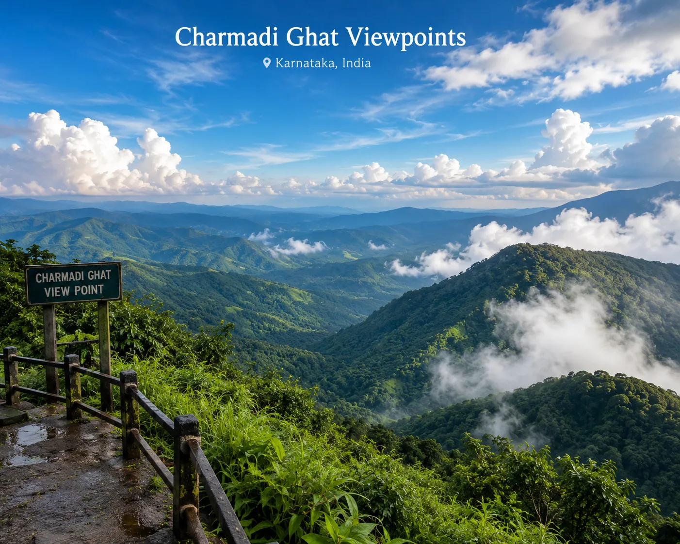 Charmadi Ghat - twisting roads and lush greenery