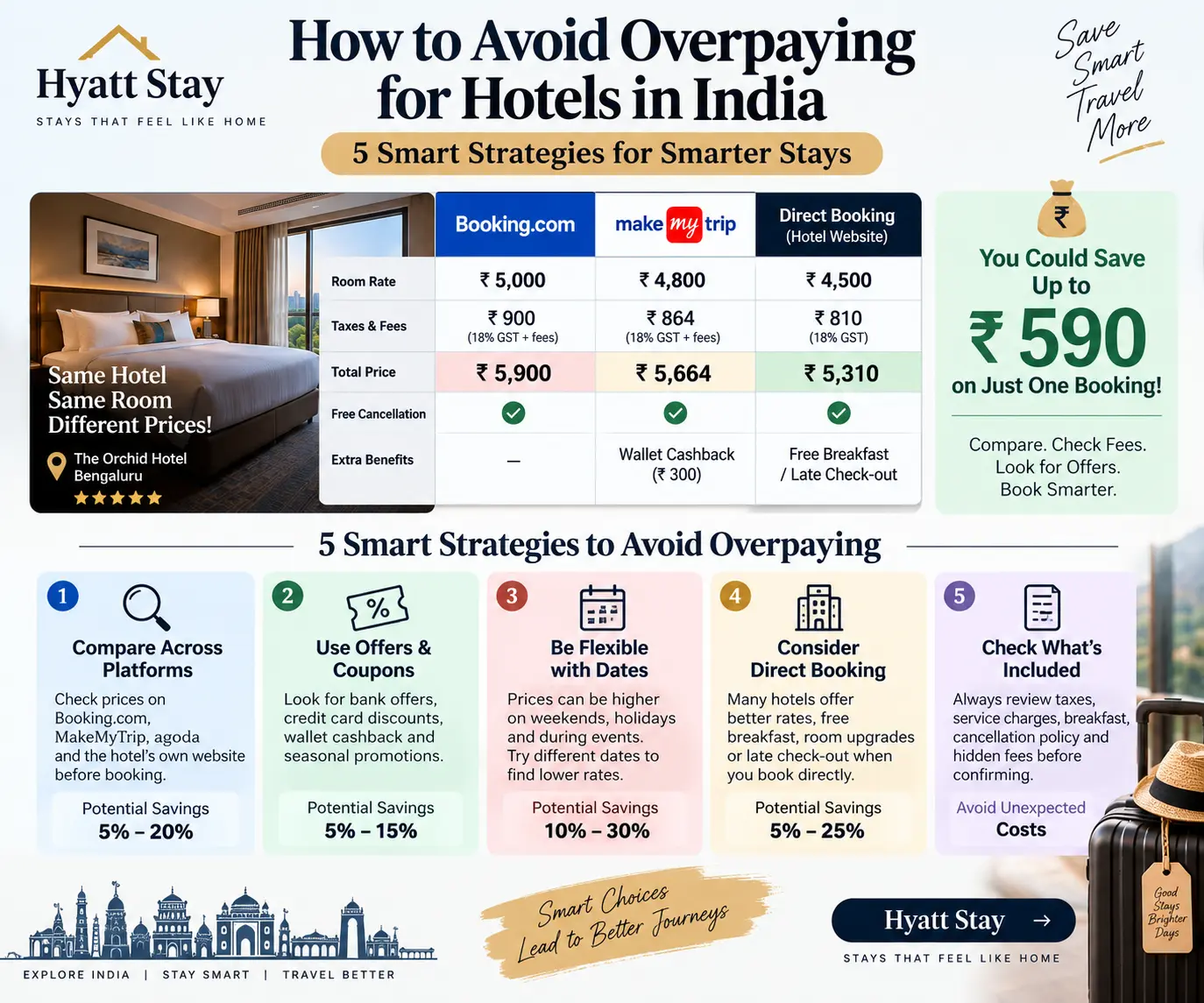 Hotel savings infographic